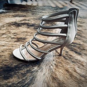 Sexy Strappy Nude heel 8.5